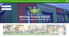 Desktop Screenshot of milefieldprimary.org.uk