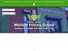 Tablet Screenshot of milefieldprimary.org.uk